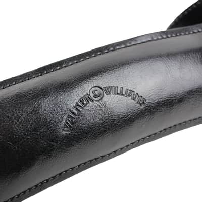 Walker & Williams C-19-BB Black On Black Leather Vintage Slash Strap Extra Long image 7