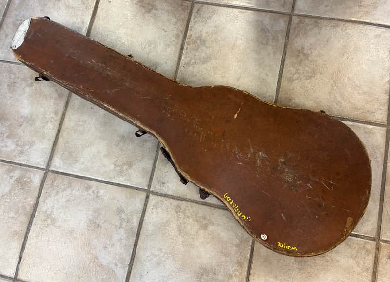 Vintage 1957 Gibson Les Paul 4 Latch Brown Case Pink Lining image 1