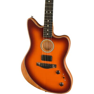 Fender American Acoustasonic Jazzmaster Acoustic-Electric Guitar Regular Tobacco Sunburst image 5