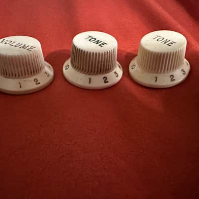 Vintage Fender Stratocaster Pre CBS 1954-65 - White Guitar Knobs image 3