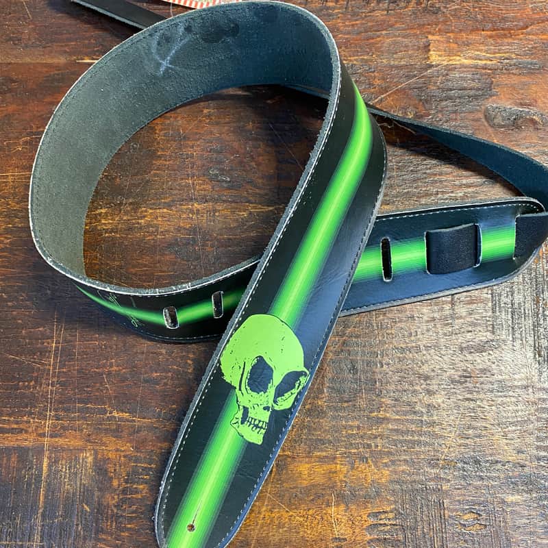Henry Heller 2.5" Leather Guitar Strap - Alien Slime - HST25-01 image 1