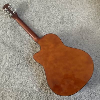 Veneer Tiger Maple Top 40 Inch Acoustic Guitar, Mahogany Neck Rosewood Fretboard image 21