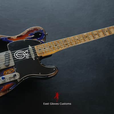 Fender Telecaster Midnight Blue/Sunburst Heavy Aged Relic by East Gloves Customs image 12