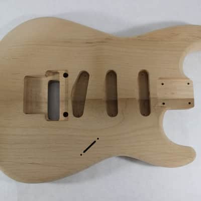 Unfinished Roasted Alder SSS guitar body - fits Fender Strat Stratocaster neck Floyd Rose J1628 image 1
