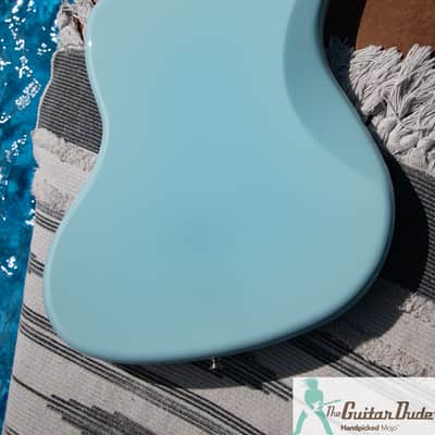 Fender FSR Hybrid II Limited Edition Jazzmaster with Maple Fingerboard - Daphne Blue - Pro Set Up w Perfect Frets/Action/Intonation image 8
