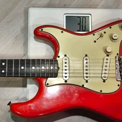 Fender Stratocaster 1964 Fiesta Red Refin Hardtail conversion 3kg image 25