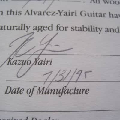 Kazuo Yairi Alvarez David Crosby DC-1 12 String, 1995, Kazuo Yairi Signature! image 16