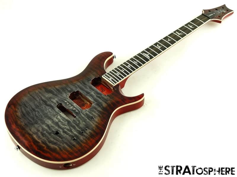 PRS SE Custom 24-08 BODY & NECK Paul Reed Smith Quilt Charcoal Cherry Burst image 1