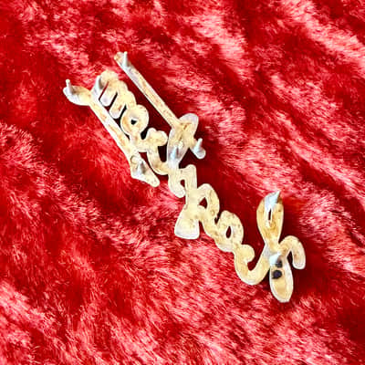 Hagstrom Headstock logo decal 1966 - Gold original vintage Sweden Viking deluxe image 2