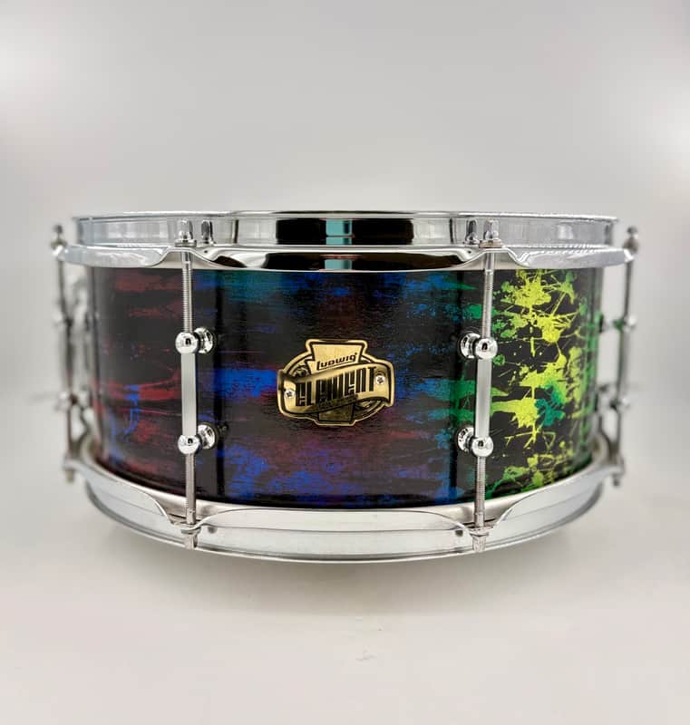 Montineri Custom Drums 14"x6" Abstract Paint Ludwig Element Snare