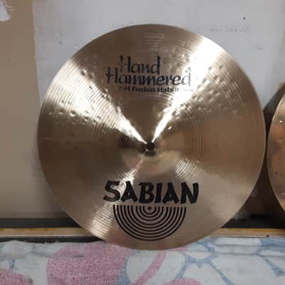 Sabian 14" HH Hand Hammered Fusion Hi-Hat Cymbals (Pair) 1992 - 2015 - Natural image 4