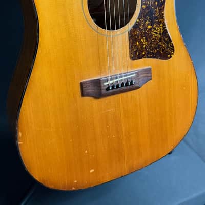 Vintage 1970's Gibson J-40 Dreadnought Acoustic Guitar Natural w/ Case image 3