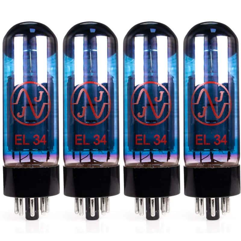 JJ Electronic EL34 Blue Glass Power Vacuum Tube - Quad image 1