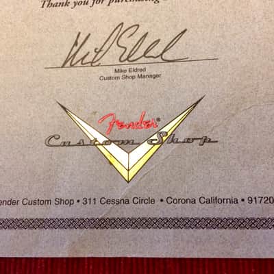 Fender Custom Shop 2001 1950's Telecaster Certificate of Authenticity -COA image 3