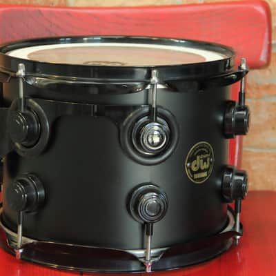 DW Collector's Drum Workshop  - matte black 10x8 rack tom image 6