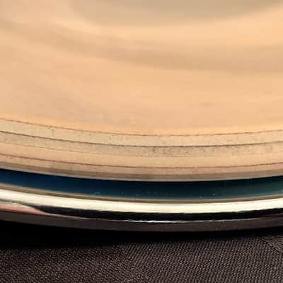 D.P. Custom Preferred Power Piccolo 6.5”x13” 6-Ply Maple Snare Drum Sea-Foam Blue-Sea Foam Blue / Brand New image 8