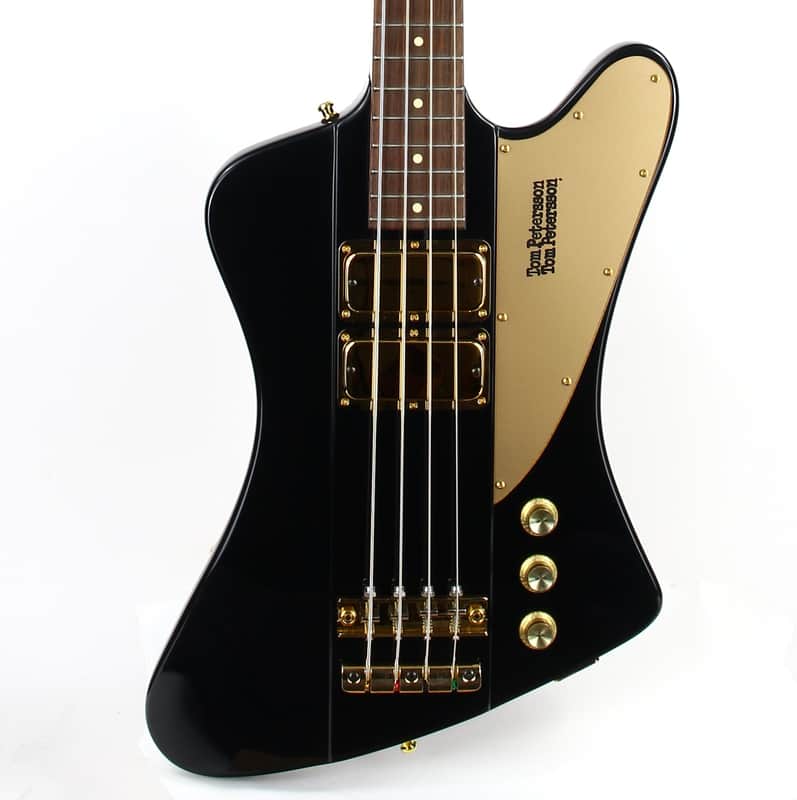 Mike Lull Tom Petersson Signature Bass TPT4 | Rare Black Finish, Gold Hardware image 1