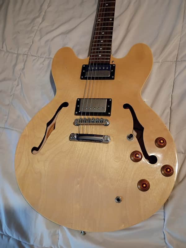Epiphone Dot Deluxe (Plus Top) 2000 - 2007 Natural HH Hollowbody image 1