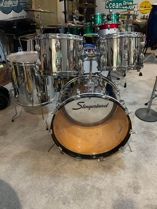Slingerland Chrome over Wood 1974 - Chrome image 1