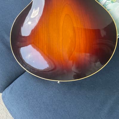 Eastman T186MX semi hollow sunburst with case solid maple top solid mahogany b&s image 9