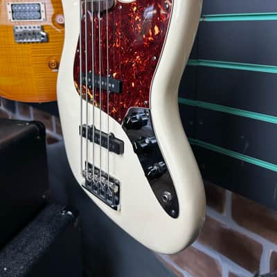 Fender American Standard Jazz Bass V Olympic White 2010 5-String Electric Bass image 6