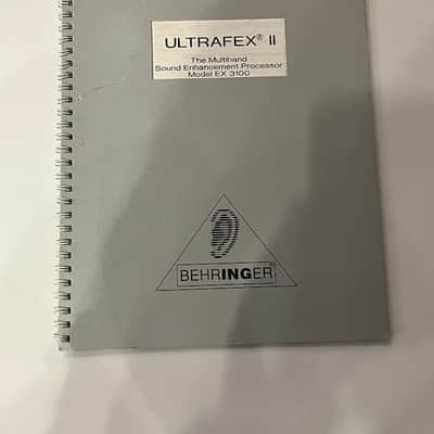 Behringer ULTRAFEX II The Multiband Sound Enhancement Processor Model EX 3100 Operating Manual image 1