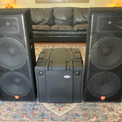 PA System - JBL SF25 Speakers, Mixer, Crown Amp, EQ, Alesis Reverb, Power Conditioner, Solid Case image 3