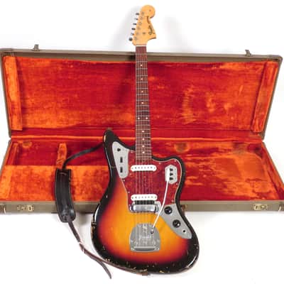 1962 Fender Jaguar - Sunburst - Rare Factory BUBINGA Fingerboard - First Year - Original Case, Strap & Bridge Cover image 3