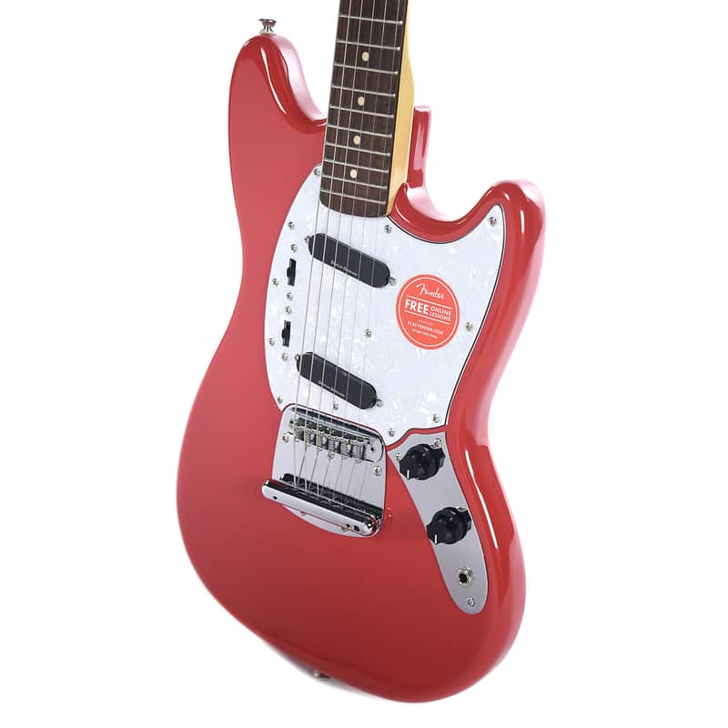 Squier Vintage Modified Mustang Fiesta Red w/White Pearloid