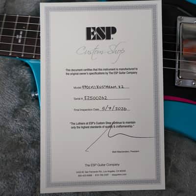 ESP Custom Shop STREAM-Miku-Custom V2 6-String Electric Guitar w/ Black Tolex Hard Case image 15