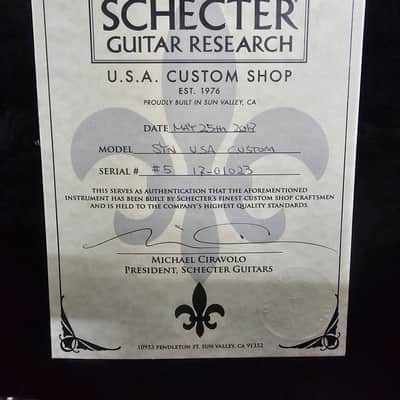 Schecter Synyster Gates USA Custom Vintage Sunburst image 8