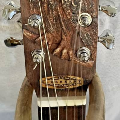 Classical Nylon String Guitar Handmade by Blueberry, 6 String Hypnosis Motif Guitar,Custom Handcrafted Wooden Guitar, Nylon String image 7