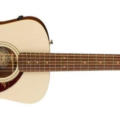 Fender Malibu Player Acoustic Electric Guitar  Olympic White image 4