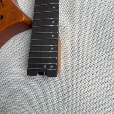 24frets 5 piece Roasted flame maple neck Headless Electric guitar 1 piece Mahogany body T contour  spoke truss rod 1 image 8