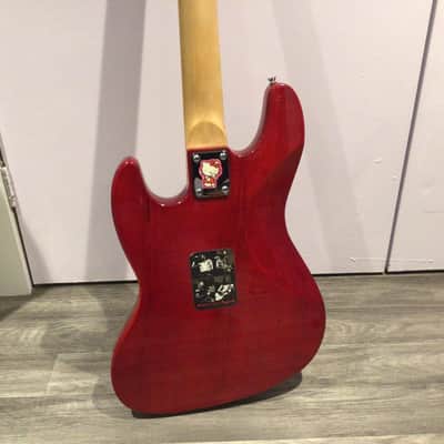 Roytek Traditional series bass guitar Mid 90s - Red and cream image 4