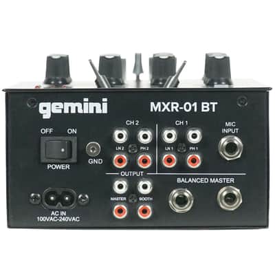 Gemini MXR-01BT 2-Channel 3-Band EQ Professional DJ Mixer w Bluetooth image 2
