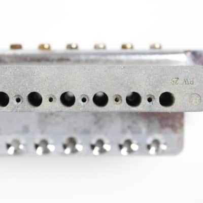 1989 Vintage Squier Fender Stratocaster "Fender Fender" Stamped Saddles Chrome BRIDGE USA Strat 1980s image 5