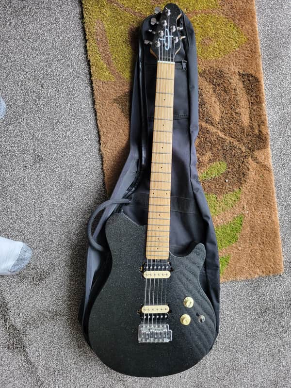 OLP(Music Man) Axis - Black sparkle with gig bag and splitters image 1