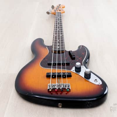 1994 Fender American Vintage ‘62 Jazz Bass Stack Knob Sunburst, 100% Original w/ Tweed Case image 11