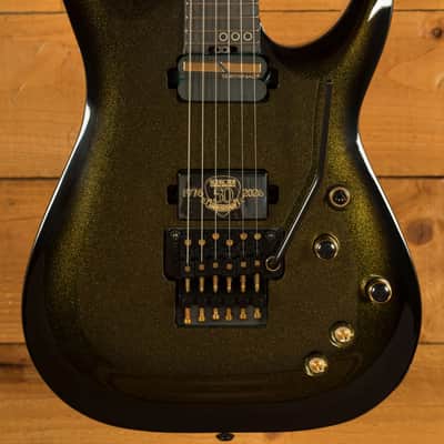Schecter C-1 FR S 50th Anniversary - Ebony - Gold Burst image 1