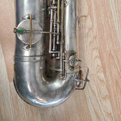 Buesher True Tone Low Pitch Tenor Vintage 1920's - Silver image 11