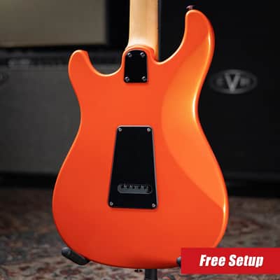 PRS SE NF3 Solid Body Electric Guitar - Metallic Orange with Gig Bag image 2