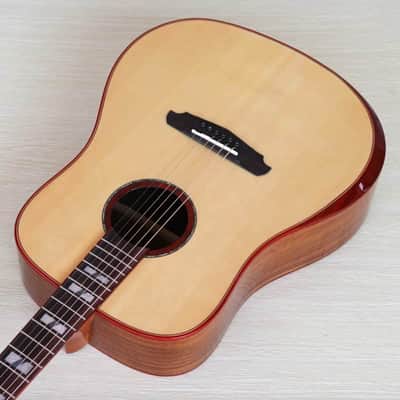 Handmade Custom 6 String Acoustic Guitar, Solid Spruce Top Body, Mahogany Wood Neck image 2