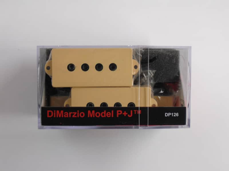DiMarzio Model P+ J Bass Pick-up Set Creme DP 126 image 1