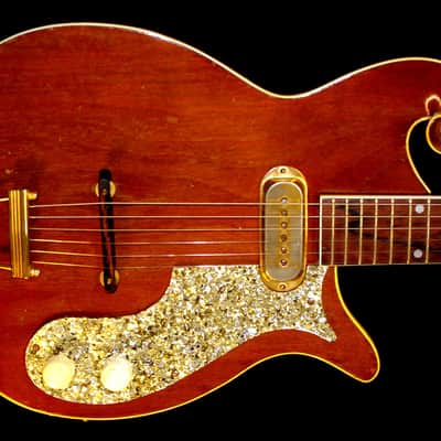 Premier Multi-Vox E275 1958 Natural Mahogany. THE SCROLL GUITAR. Incredible & Rare. Collectible.. image 14