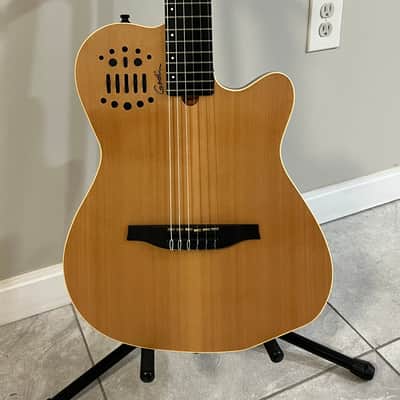 Godin ACS-SA Nylon 2020’s - Natural. With Roland GR-20 Synthesizer. image 5