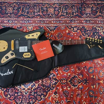 *NEW IN BOX* 2026 Fender Japan Limited Edition Traditional Collection, 60's Jaguar Black Pearl Gold with Matching Headstock, MIJ image 1
