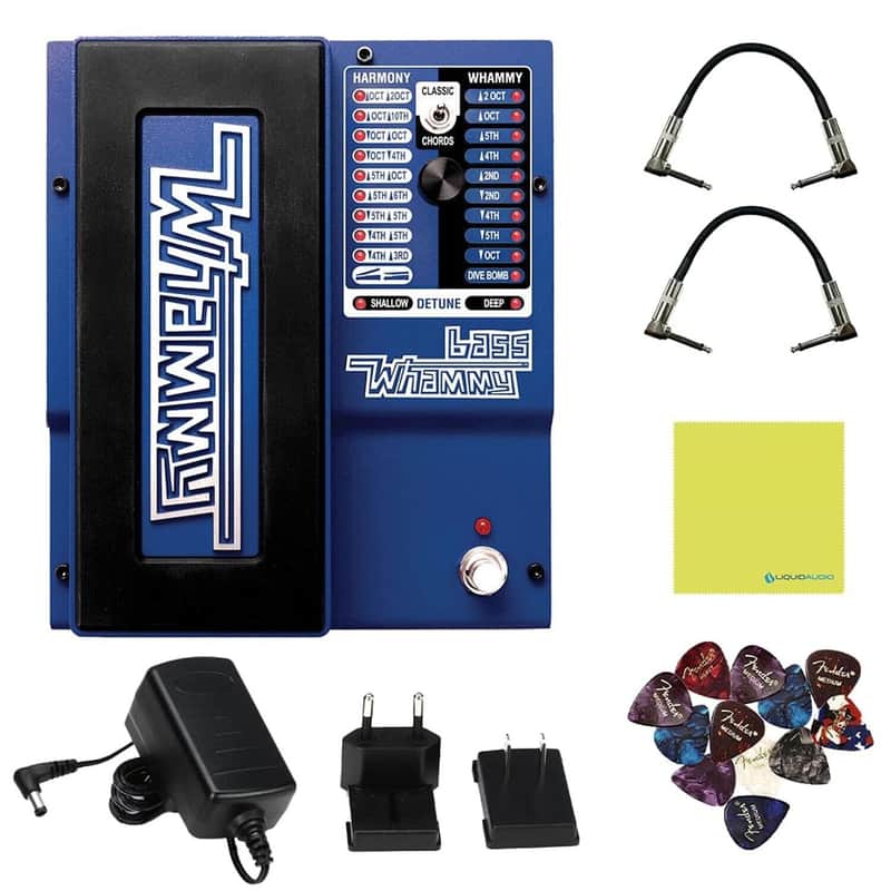 KMC Digitech BWHAMMY Bass Whammy EQ Effects Pedal Bundle w/2x Strukture S6P48... image 1
