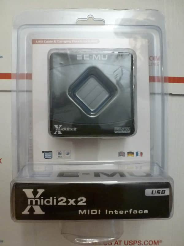 Mint In Package E-MU Systems Emu Xmidi 2x2 USB to X-MIDI Interface 2x MIDI-in x2 / 2x MIDI-out x2 w/USB Cable image 1