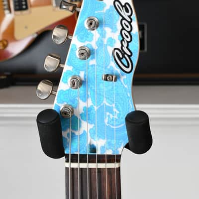 Crook Telecaster Blue Sparkle Paisley Two Necks both Maple and Rosewood Option image 4